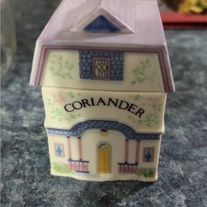 Lenox Spice Village Coriander Ceramic House Spice Jar